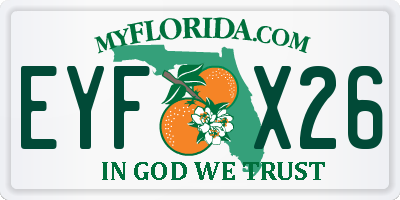 FL license plate EYFX26