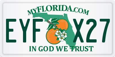 FL license plate EYFX27