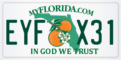 FL license plate EYFX31