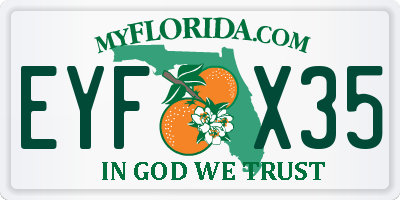 FL license plate EYFX35