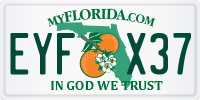 FL license plate EYFX37