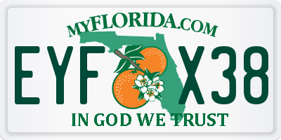 FL license plate EYFX38