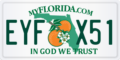 FL license plate EYFX51