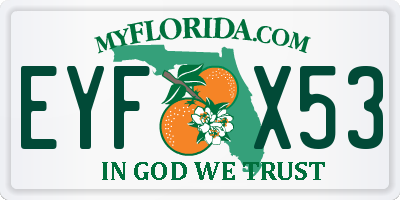 FL license plate EYFX53