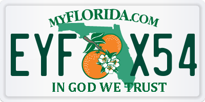 FL license plate EYFX54