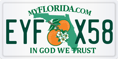 FL license plate EYFX58
