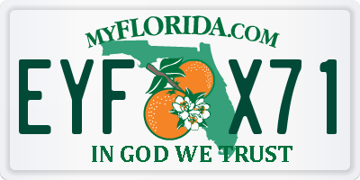 FL license plate EYFX71