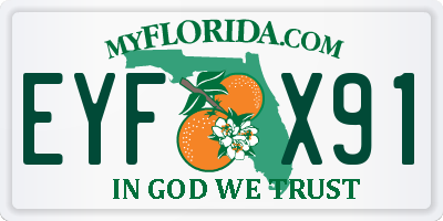 FL license plate EYFX91