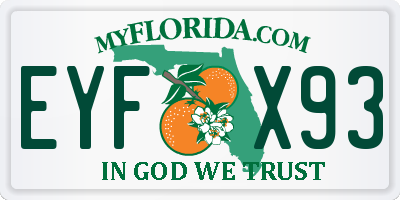 FL license plate EYFX93