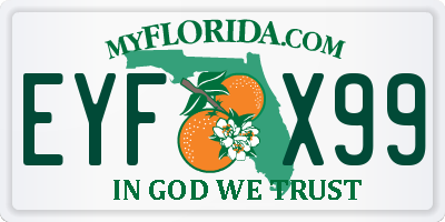 FL license plate EYFX99