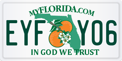 FL license plate EYFY06