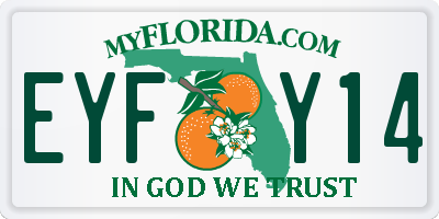 FL license plate EYFY14