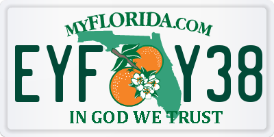 FL license plate EYFY38