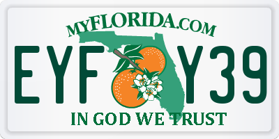 FL license plate EYFY39