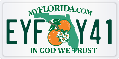 FL license plate EYFY41