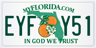FL license plate EYFY51