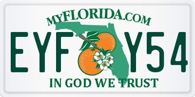FL license plate EYFY54