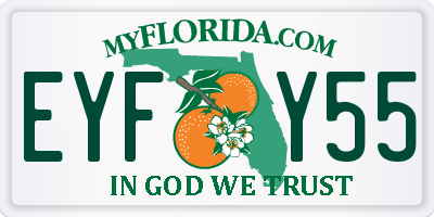 FL license plate EYFY55