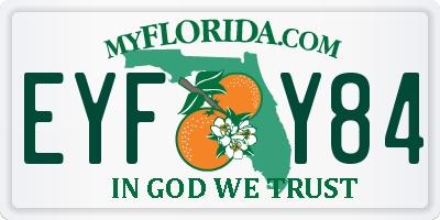FL license plate EYFY84