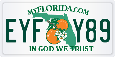 FL license plate EYFY89