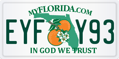FL license plate EYFY93