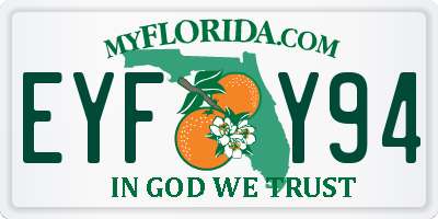 FL license plate EYFY94