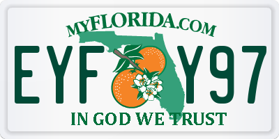 FL license plate EYFY97