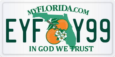 FL license plate EYFY99