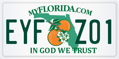 FL license plate EYFZ01