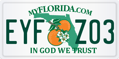 FL license plate EYFZ03
