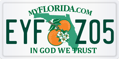 FL license plate EYFZ05