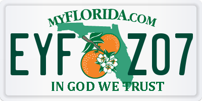 FL license plate EYFZ07