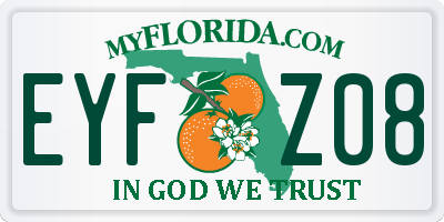 FL license plate EYFZ08