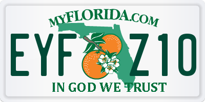 FL license plate EYFZ10