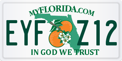 FL license plate EYFZ12
