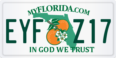 FL license plate EYFZ17