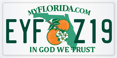 FL license plate EYFZ19
