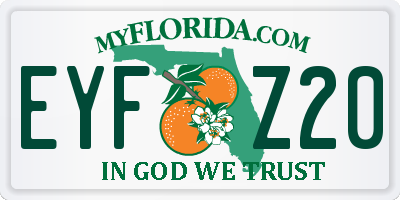 FL license plate EYFZ20