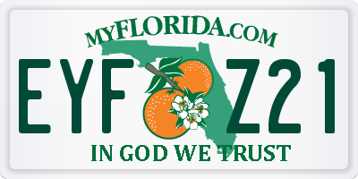 FL license plate EYFZ21