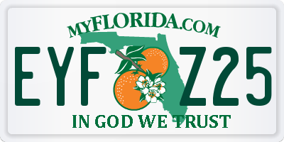 FL license plate EYFZ25