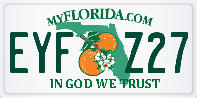 FL license plate EYFZ27