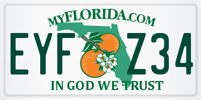 FL license plate EYFZ34
