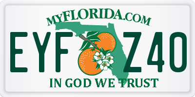 FL license plate EYFZ40