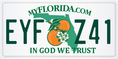 FL license plate EYFZ41
