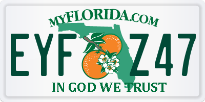 FL license plate EYFZ47