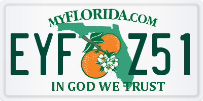 FL license plate EYFZ51