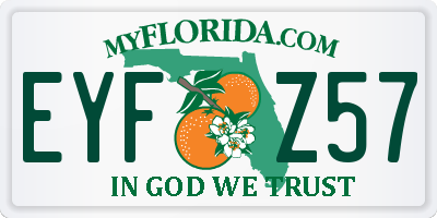 FL license plate EYFZ57