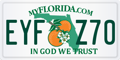 FL license plate EYFZ70