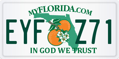 FL license plate EYFZ71