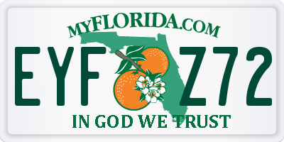FL license plate EYFZ72